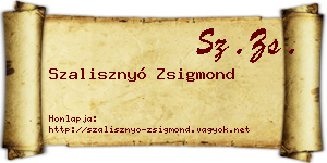 Szalisznyó Zsigmond névjegykártya