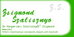 zsigmond szalisznyo business card